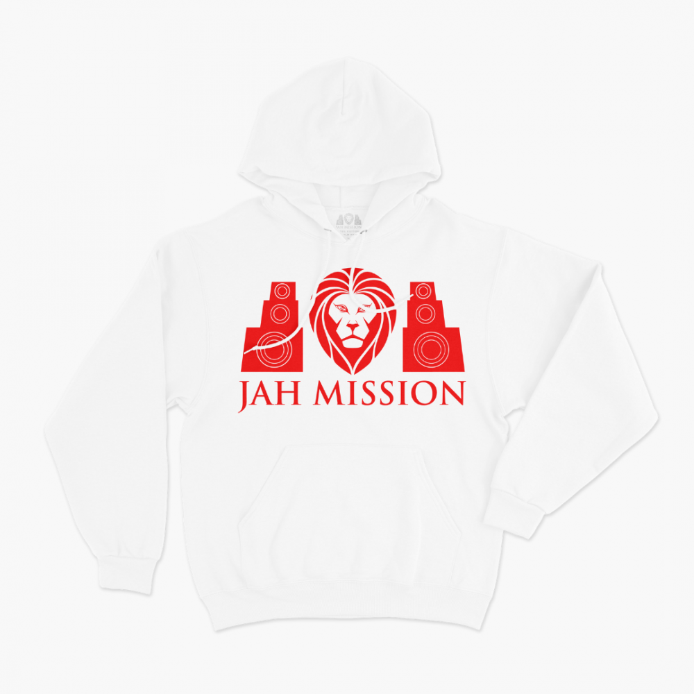 Classic Hoodie Red On White (M)