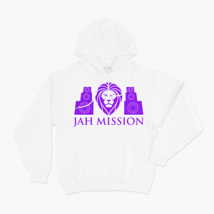 Classic Hoodie Purple On White (M)