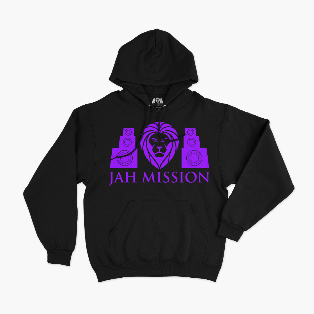 Classic Hoodie Purple On Black (M)
