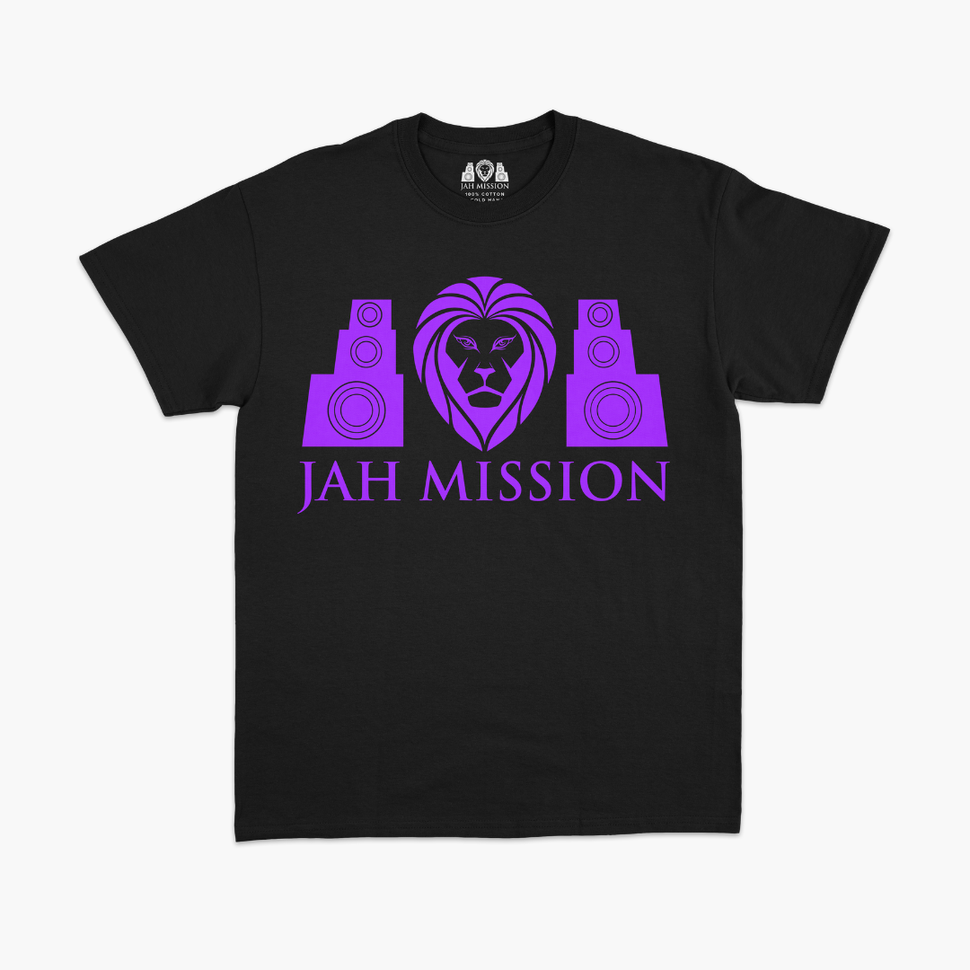 Classic T-Shirt Purple On Black (M)
