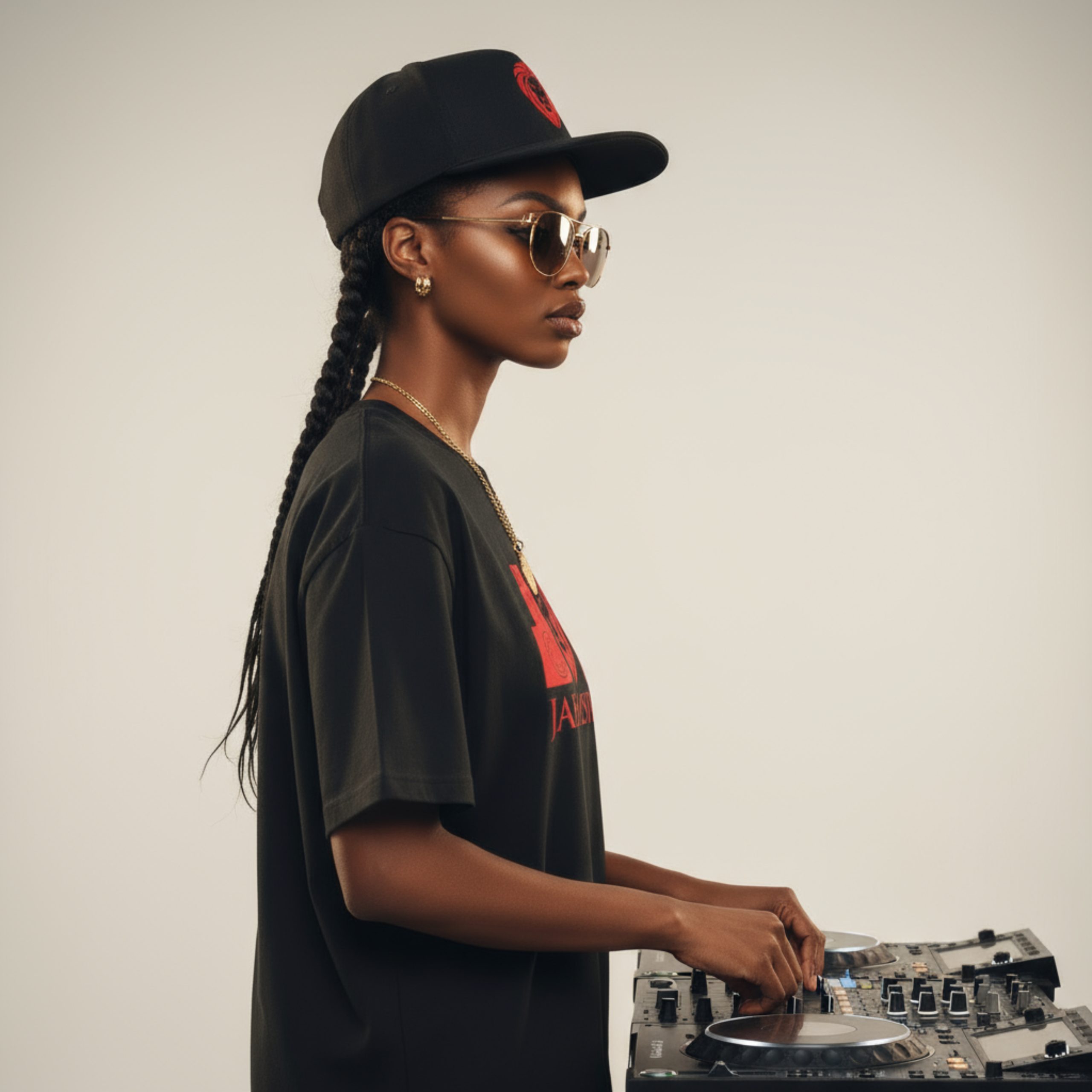 Classic T-Shirt Red On Black (W) slide 5