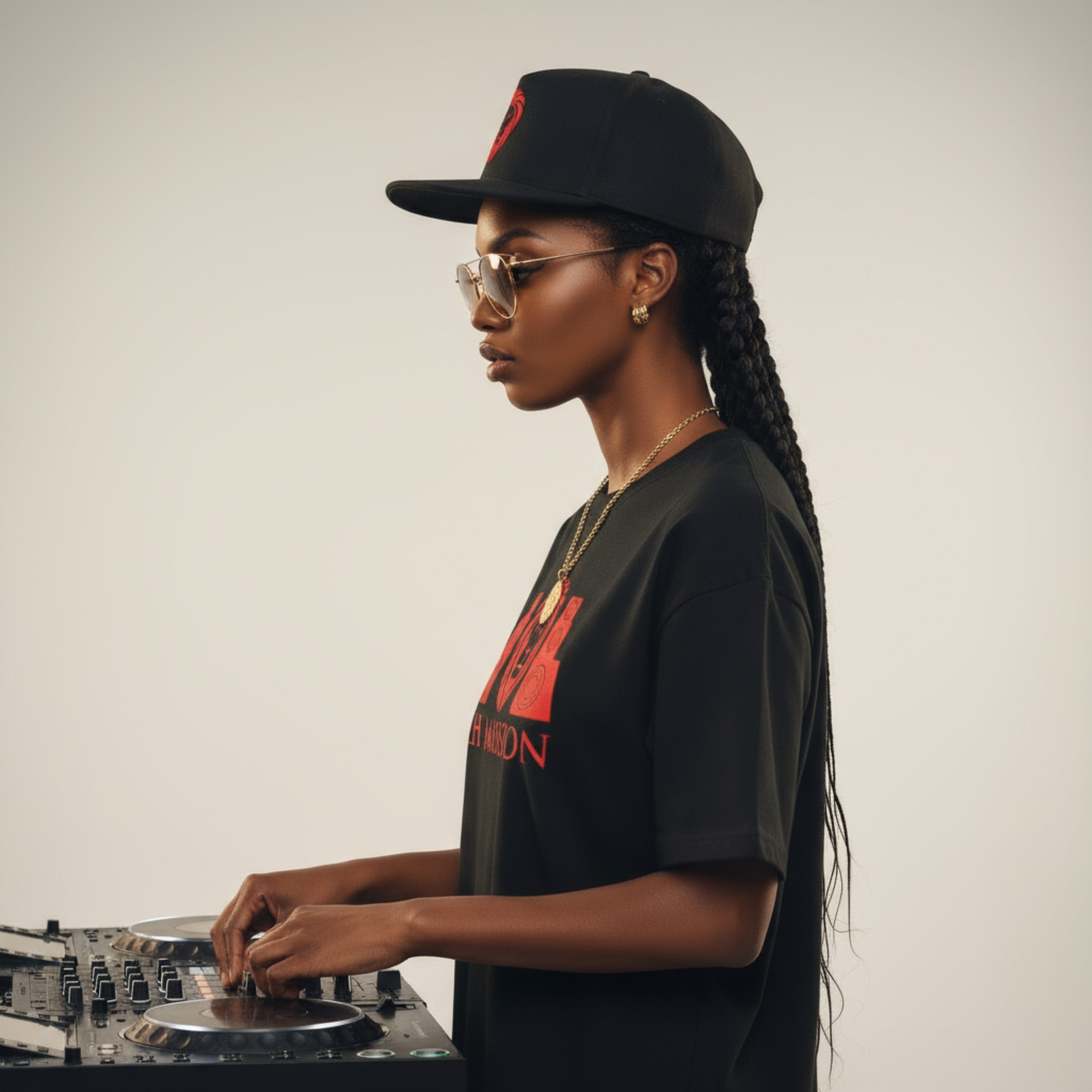 Classic T-Shirt Red On Black (W) slide 3