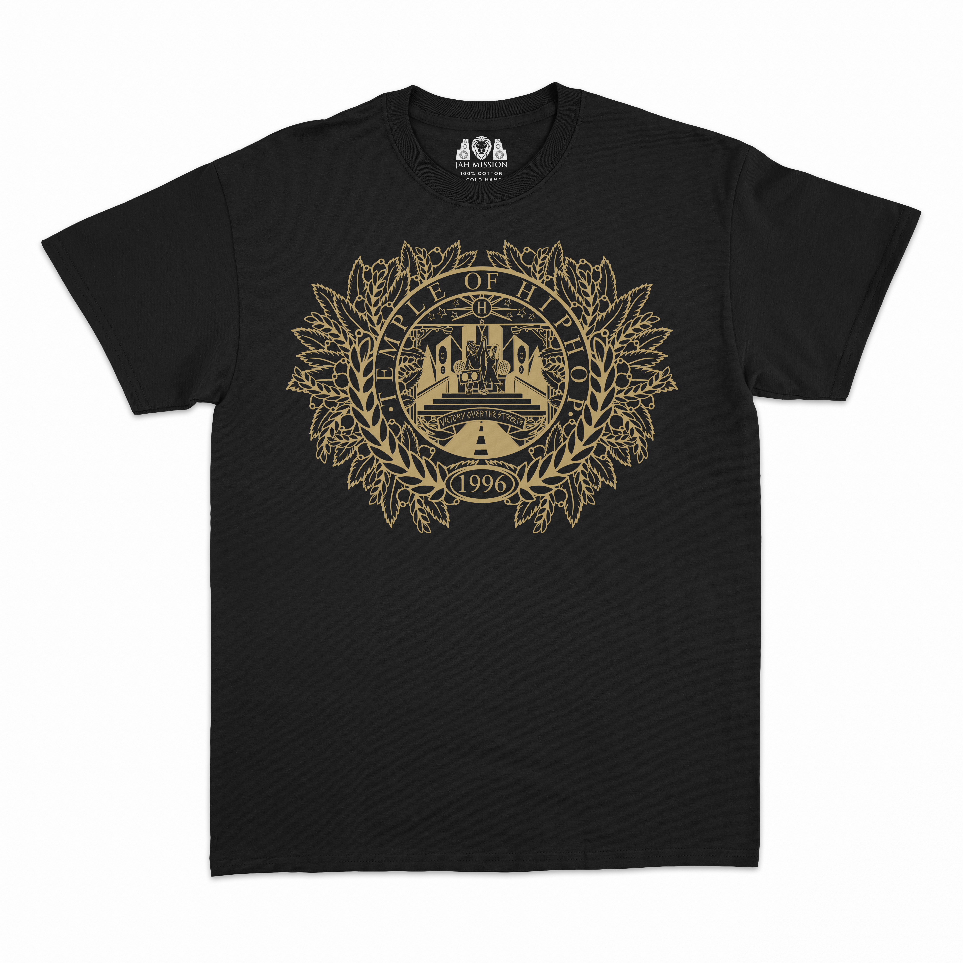 Temple Of Hip Hop T-Shirt Gold On Black